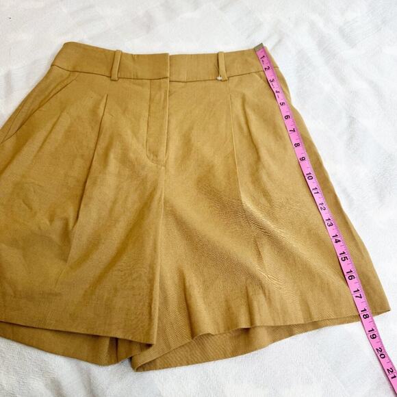Veronica Beard Noemi Shorts | Desert Khaki Linen Blend | Size 6 | NWT $348 - Picture 7 of 14